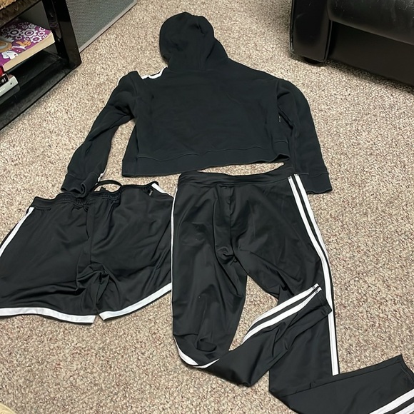 3 pc adidas set- hoodie, leggings and shorts - Picture 9 of 9